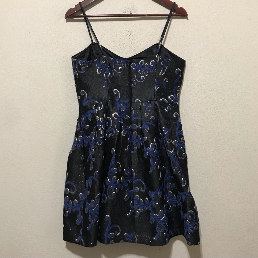 Badgley Mischka Vienna Metallic Brocade Dress New - Picture 5 of 8